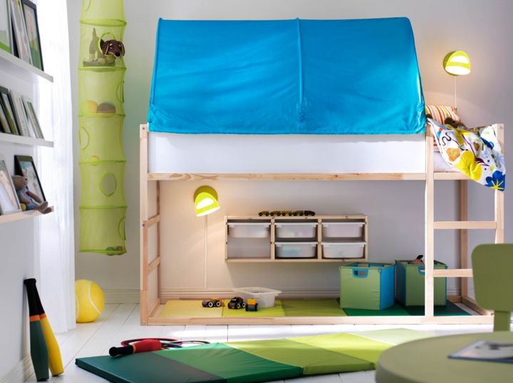 literas de madera u cajones cajas paredes muebles especiales luces