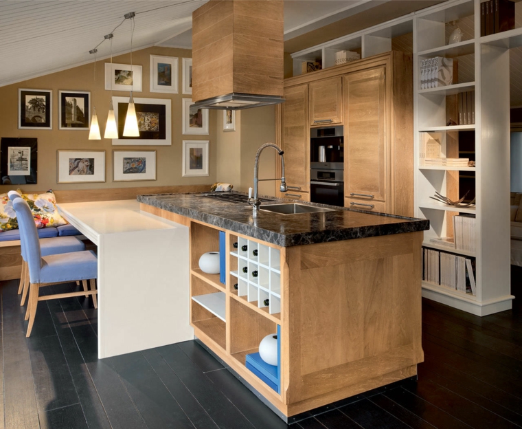 muebles de madera en la cocina cocina diseno clasico muebles madera ideas