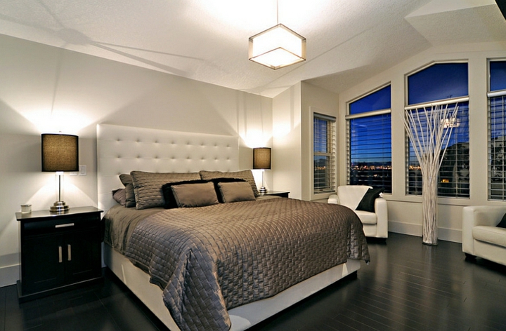 dormitorio elegante con luces color negro ideas habitaciones funcionales colores