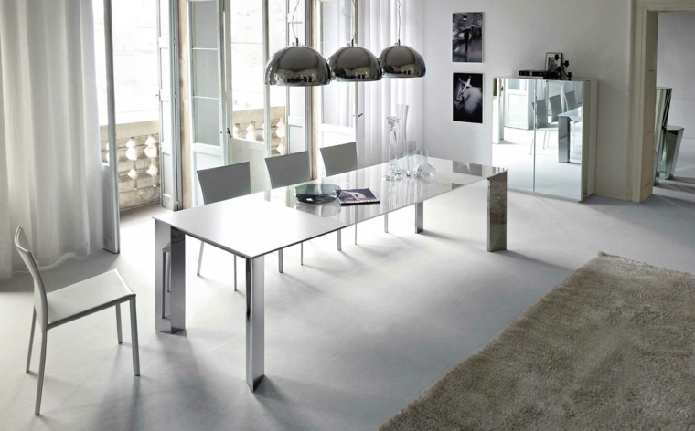 comedor diseno minimalista mesa espejo ideas