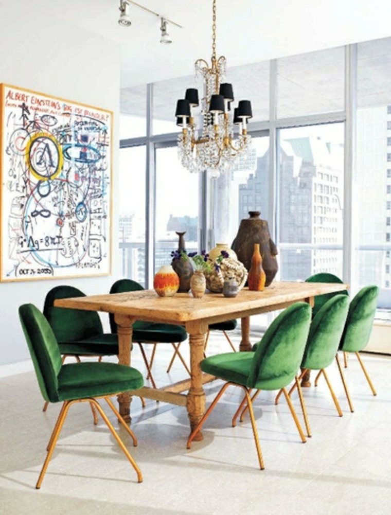 comedor moderno con conjunto de sillas verdes comedor modeno conjunto sillas verdes