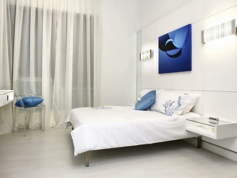 cuadros para dormitorios modernos azul
