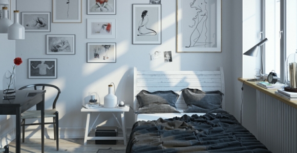 Color negro en el dormitorio - ideas fantásticas de decoración