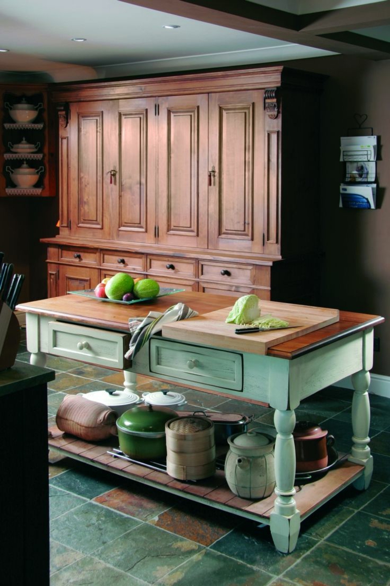 opciones para la cocina vintage decoracion diseno cocina armario verde ideas