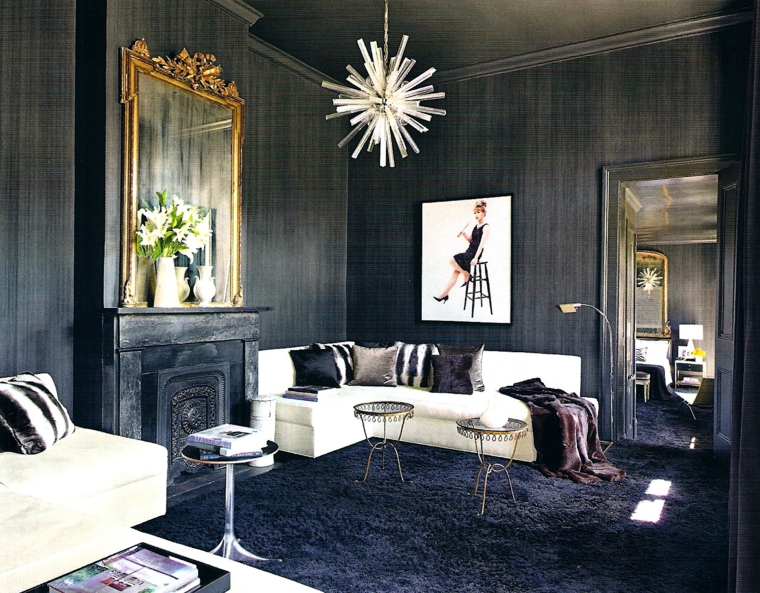 decorar paredes diseno interiores acentos espejo chimenea ideas