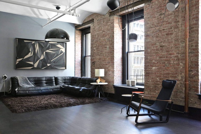 decoracion interiores minimalistas ladrilllo expuesto ideas