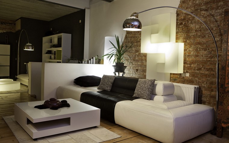 decoracion interiores minimalistas ladrillo sofa ideas