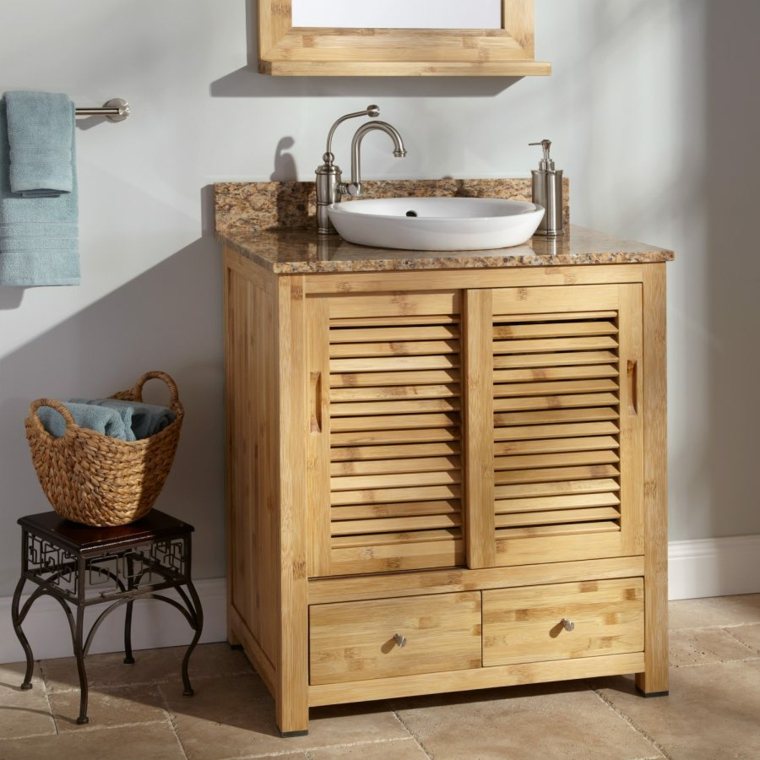 diseño mueble lavabo madera