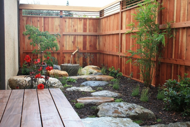Fotos de paisajes con jardines orientales para la relajación