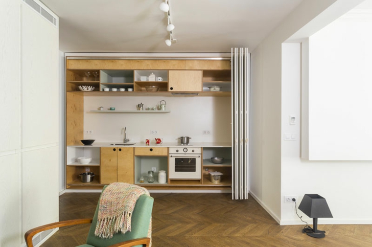 cocina moderna con estantes estanterias abiertas cocina sen diseno