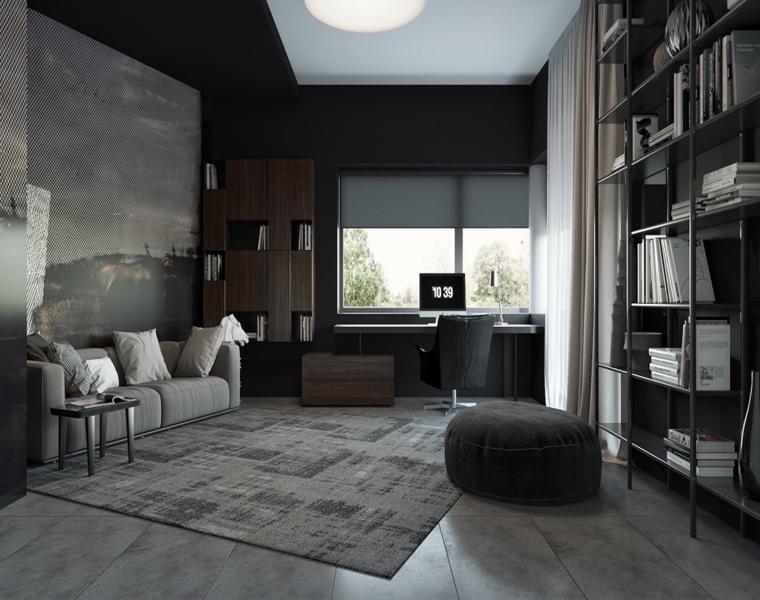 Salones oscuros - descubre los interiores en negro