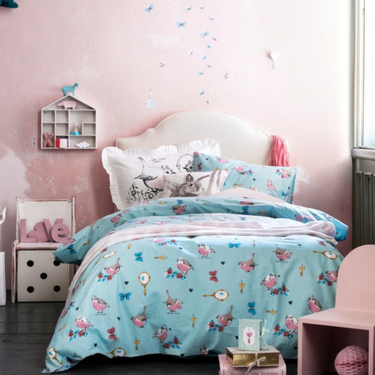 dormitorio infantil con pared de color rosa habitaciones ninos pared rosa ideas