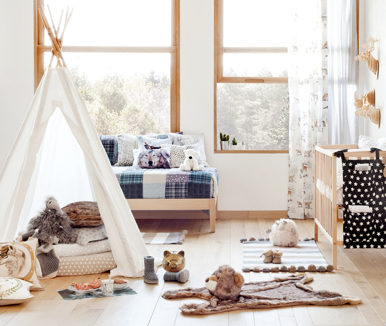 dormitorio infantil con tienda de campaña habitaciones ninos tienda capana ideas