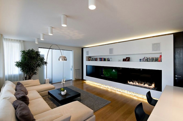 ideas de diseño con luces empotradas integraciones alargadas imagenes muebles luces