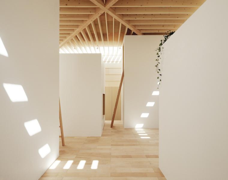 interior estilo minimalista blanco madera