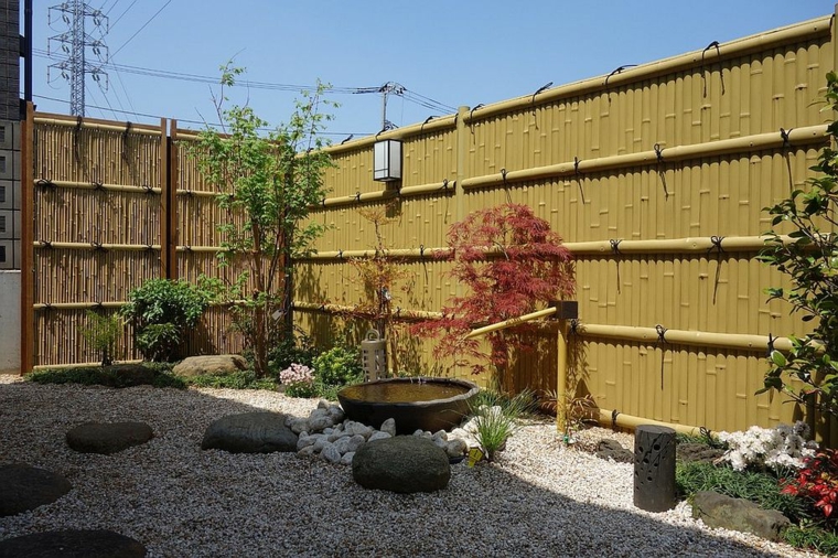 diferentes maneras de usar el bambú minimalista rocas asictico jardines maneras