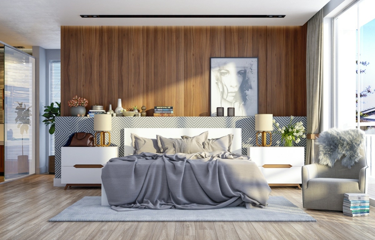 modernas paredes madera habitaciones segmentos