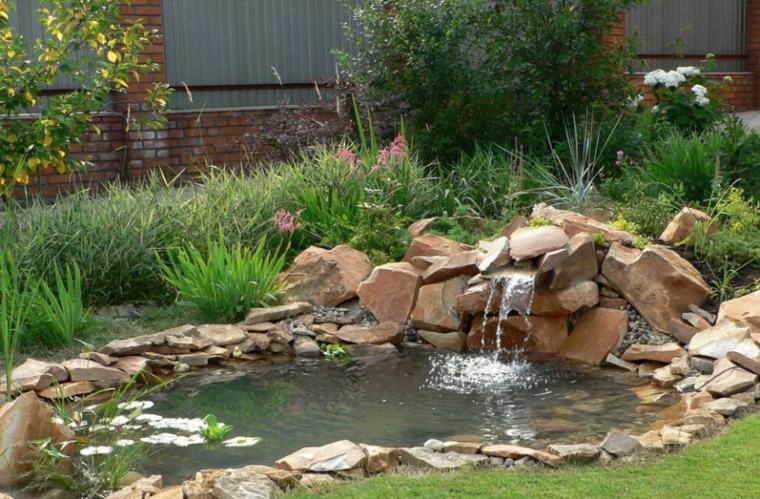 original diseño rocalla estanque jardinc