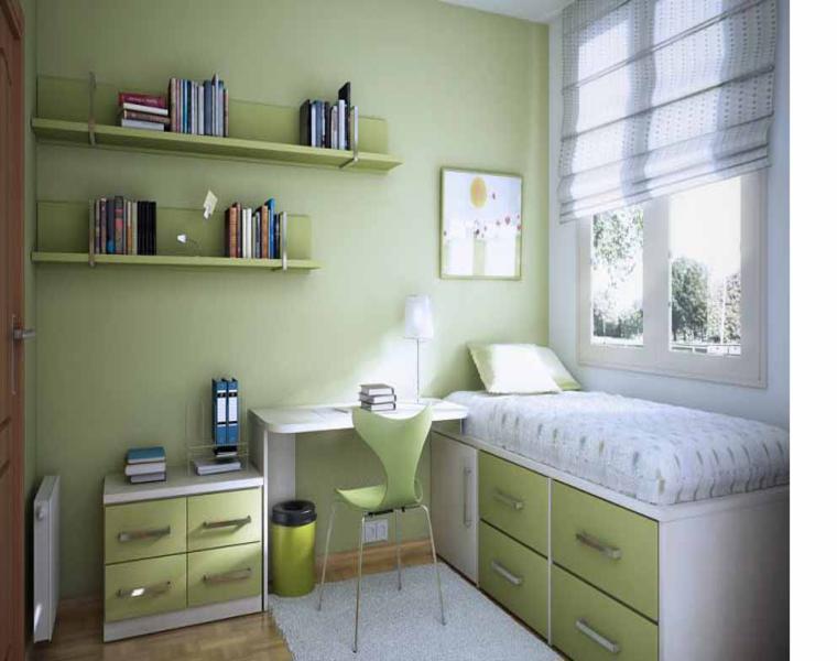 original habitación infantil verde