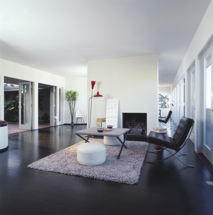 interesante contraste con blanco paredes concepto sillones muebles lineas