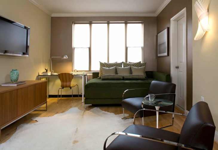 sofa cama pequeno apartamento contemporaneo