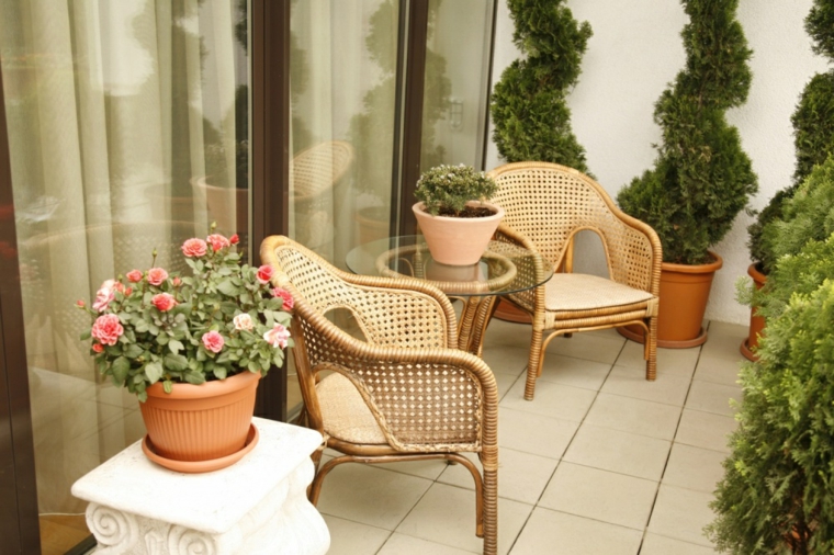 terrazas decoradas con plantas y sillas terrazas decoradas con plantas sillas