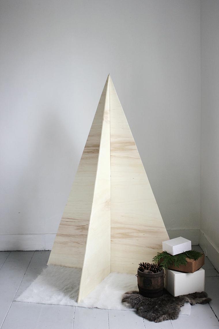 abeto navidad pirámide madera