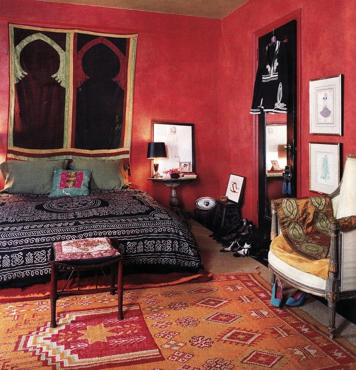 ambiente bohemio colores intensos paredes intensos especiales muebles color