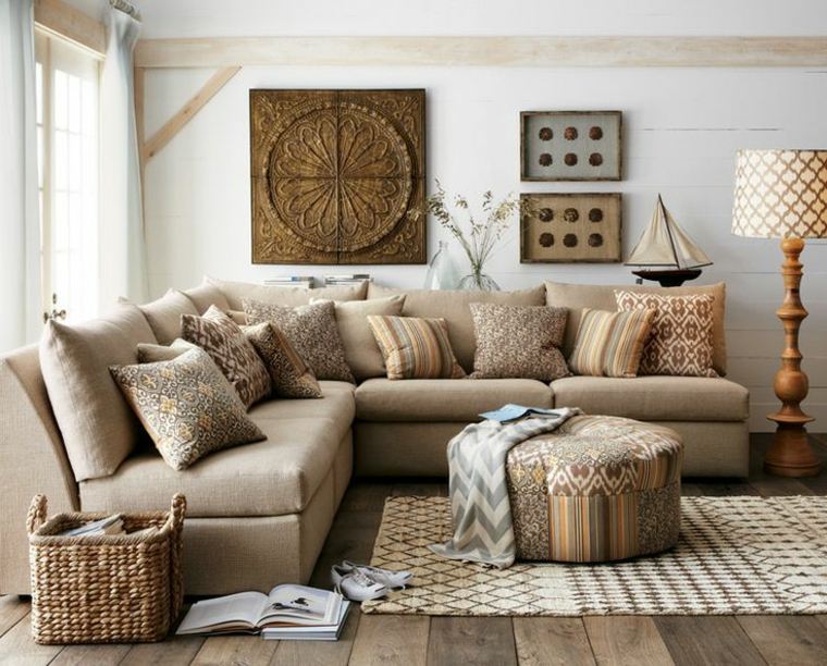 conjunto sofas color marron