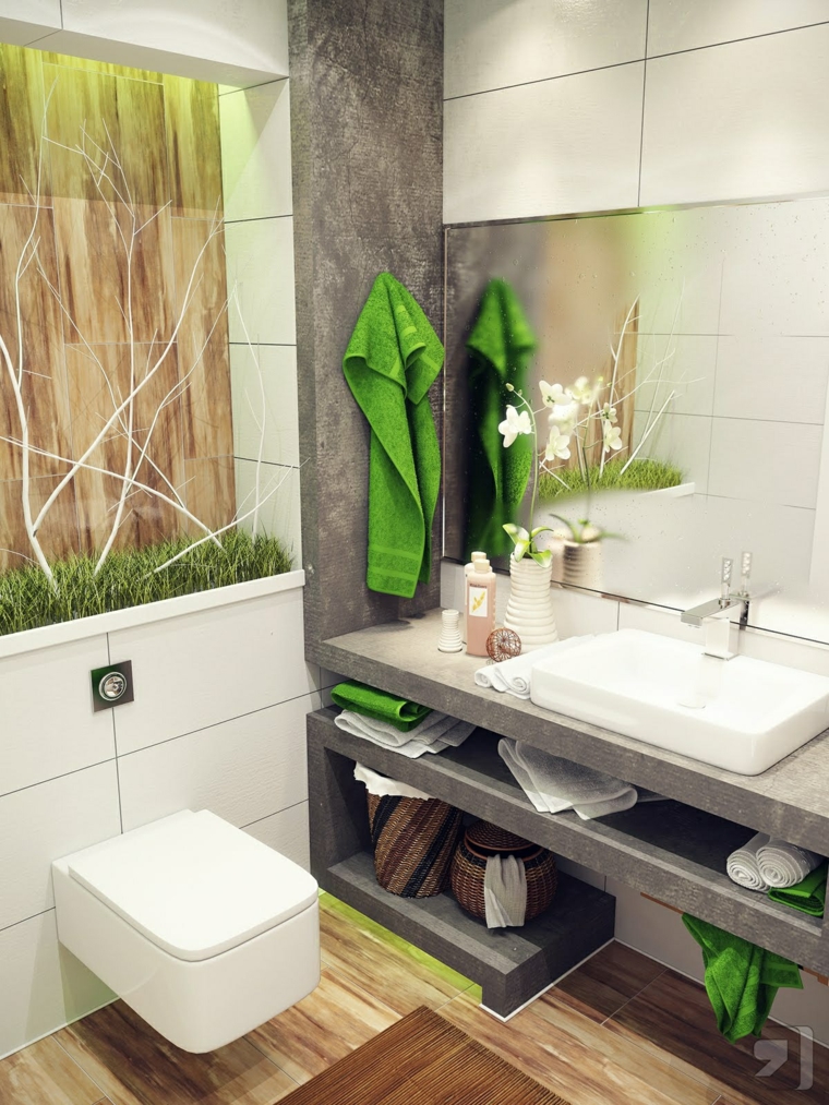 cuartos de baño pequeños modernos diseño