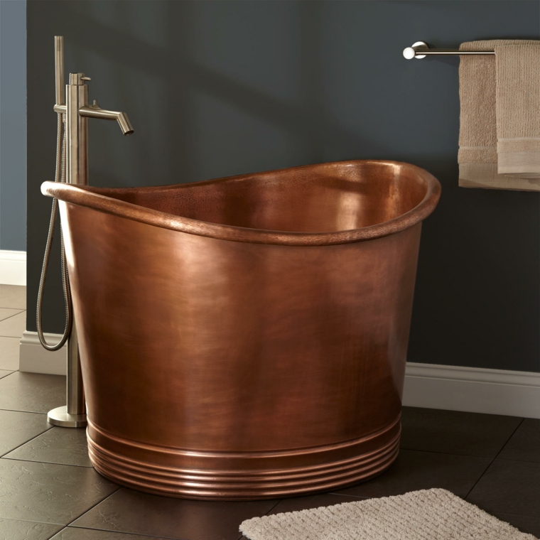 decoración original cobre baño