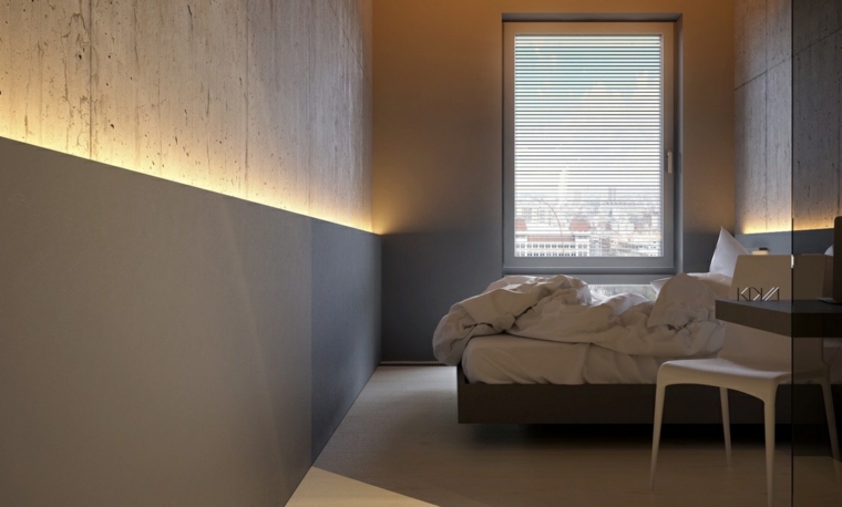 diseno de interiores paredes dormitorio minimalista