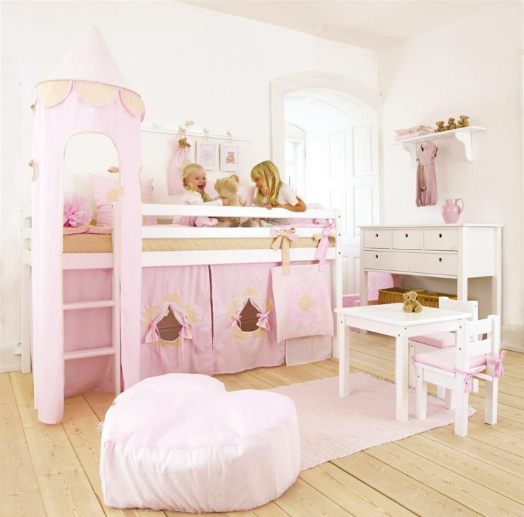 diseno habitacion chica rosa moderno ideas