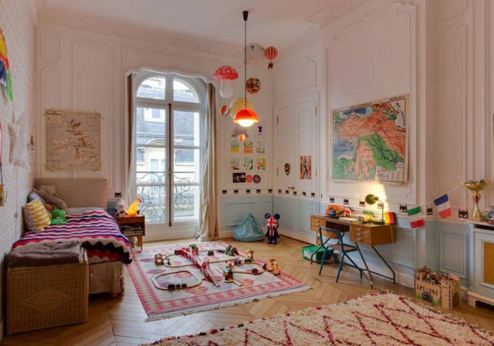 ideas de diseños frescos elegantes habitacion infantil colores especiales paredes