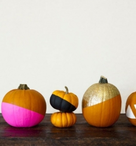 Calabazas de halloween pintadas y decoradas con estilo
