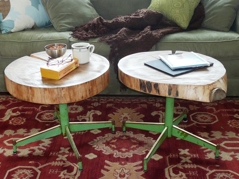 muebles de madera mesita cafe vintage ideas