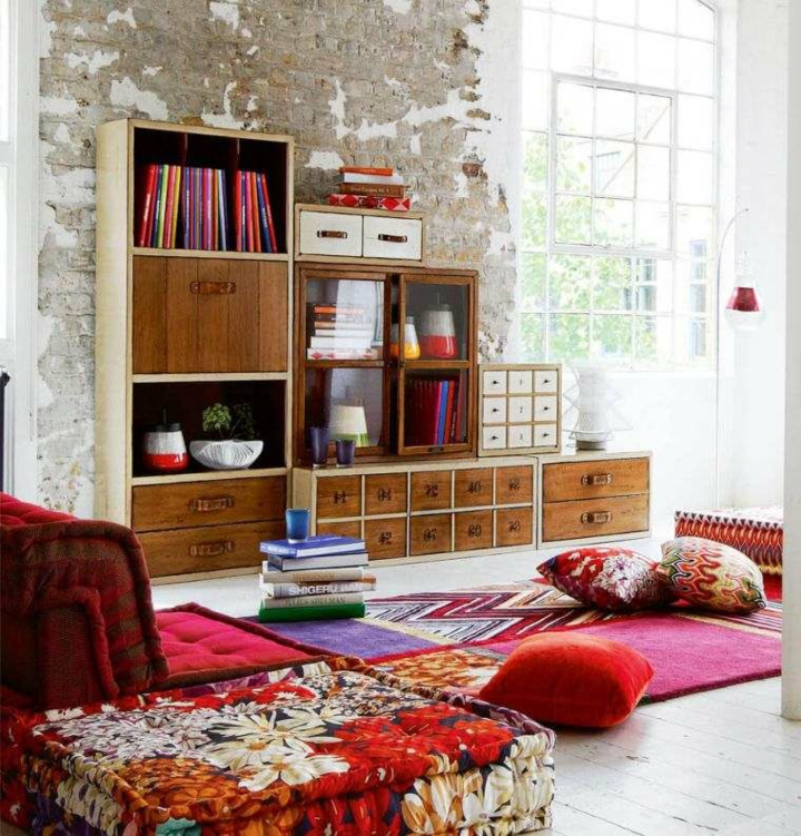 ideas de diseños coloridos con flores muebles estilos colores estantes muebles