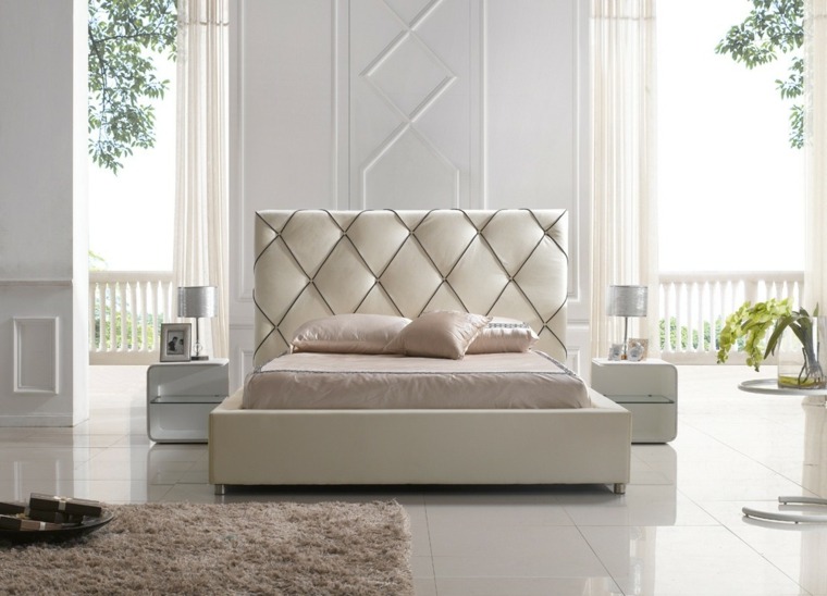 original cama blanca tapizado