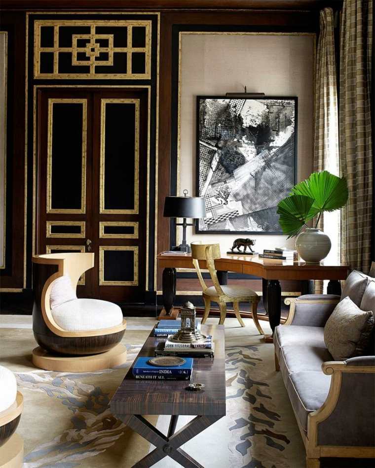 salon bohemio lujoso sillon sofa elegantes ideas