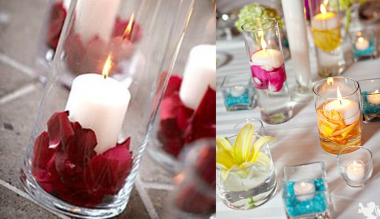 Decoración con velas para el interior