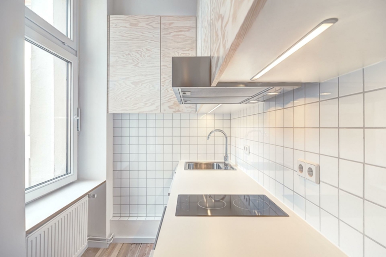 apartamento pequeño berlin cocina azulejos
