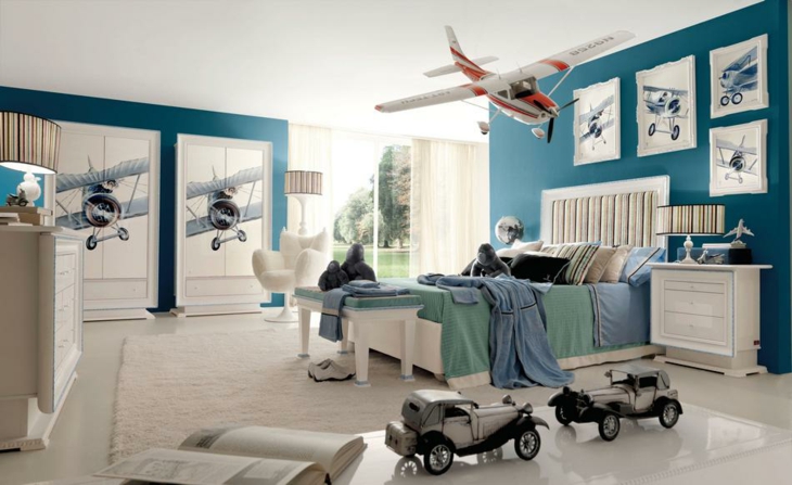 ambientacion con tematica de aviación aviacion especiales muebles cuadros figuras