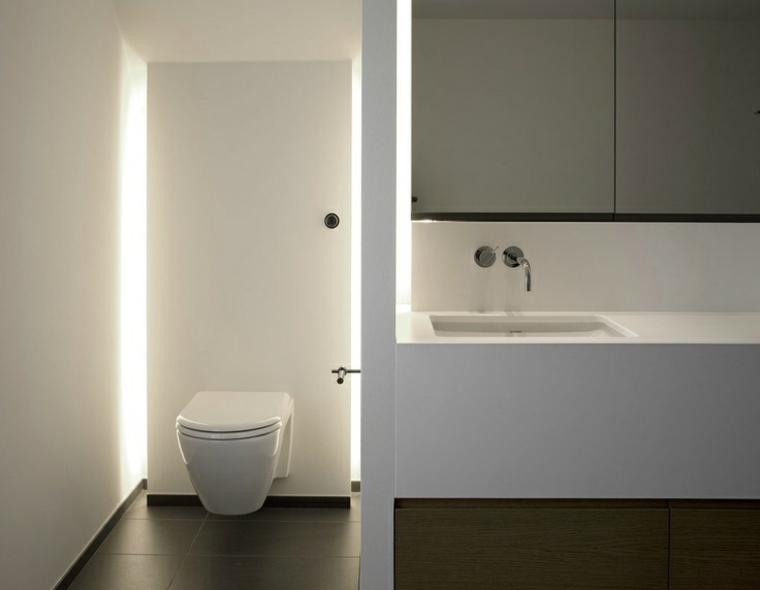 bano minimalista iluminacion Led