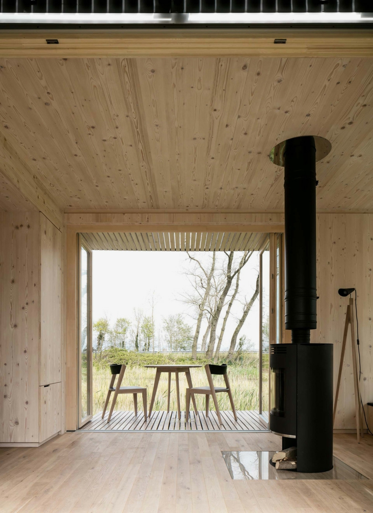 casas moviles ark shelter diseno interior chimenea ideas