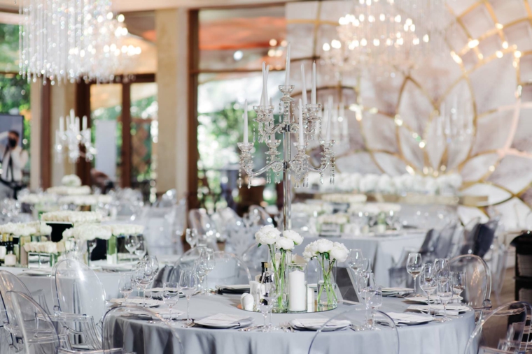 centro mesa candelabro cristal opciones boda ideas