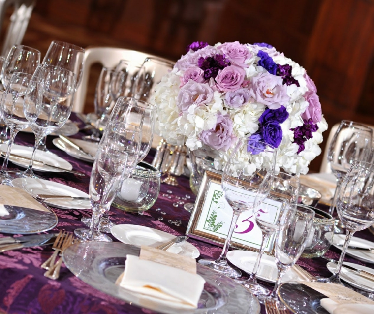 centro mesa ramo decoracion boda invierno ideas