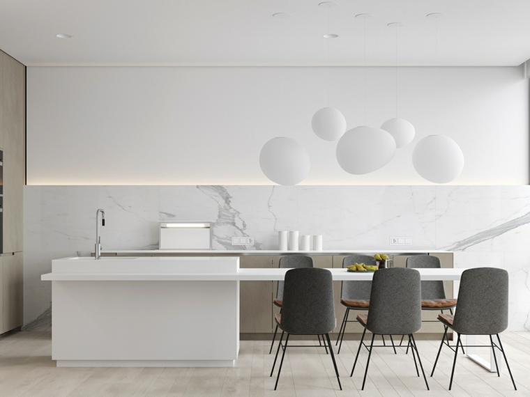 cocina marmol color blanco
