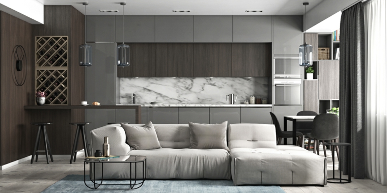 color gris cocinas marmol vinera marmol