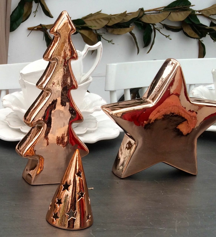 cómo decorar para navidad cobre
