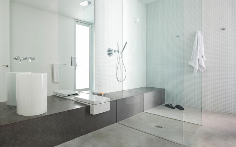 baño minimalista con ducha cuarto de bano minimalista moderno diseno accesorios simples ideas